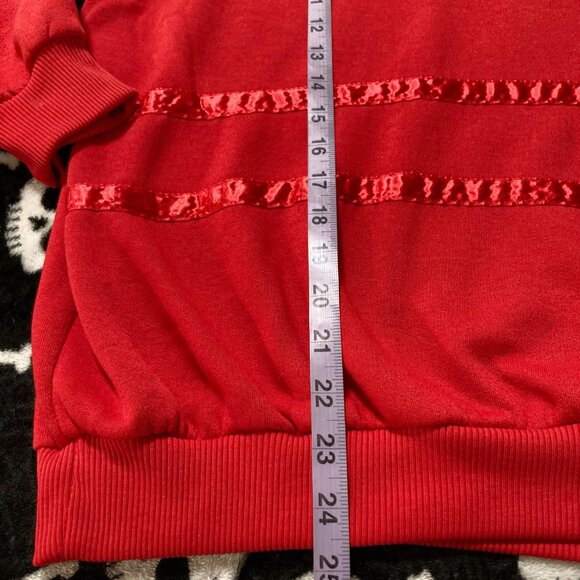 VINTAGE Red plus size monogrammed letter P sweatshirt ~ Paisley 2X XXL 3X top - Picture 6 of 12